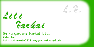 lili harkai business card